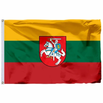 Leedu vapp Lipp 90x150cm 100D Polüester leedu Riigi Lipud ja Vimplid Kodu Kaunistamiseks