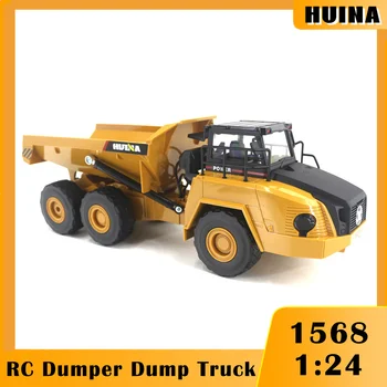 HUINA 1568 1:24 RC Kallurite puldiga Sulamist Dump Truck Caterpillar Traktor 2.4 GHz (Mudel Inseneri Sõiduki Ekskavaator Kid Mänguasi