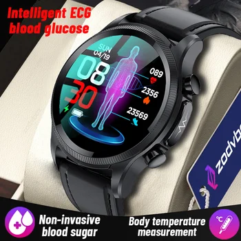 Mitteinvasiivne Veresuhkru Smart Watch Meeste Tervis Keha Temperatuuri Jälgimine EKG Kellad Naistele IP68 Veekindel Smartwatch 2023