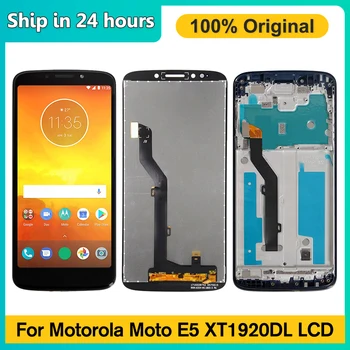 Originaal Motorola Moto E5 LCD Ekraan Puutetundlik Digitizer Assamblee Asendamine, Sest MotoE5 XT1920DL, XT1920-DL with Frame