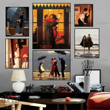 Jack Vettriano Portree Lõuendile Maali Nordic Retro Plakatid Ja Pildid Seina Kunst, Pildid, Kujundus Cuadros Home Decor Elutuba