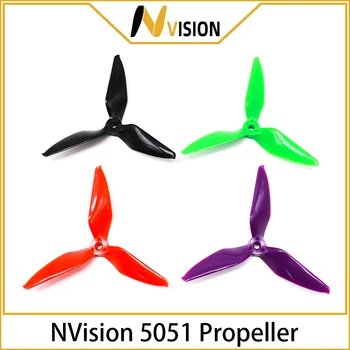 NVision TCMMRC Uus Dalprop 5051 5 Tolline 3-Laba, 4 Paari (8pcs) pack Must Roheline Punane Lilla DIY Värvi Läbipaistev propeller