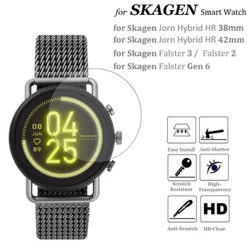 3TK Smart Watch Screen Protector for Skagen falsteri saarte Gen 6 falsteri saarte 3/2 Jorn Hübriid HR 38mm 42mm Karastatud Klaasist kaitsekile