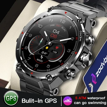Väljas GPS Smart Watch Mehed AMOLED Ekraan Health Monitor Kellad Pikk Aku Eluiga 5 ATM Veekindel Smartwatch Toetada Strava
