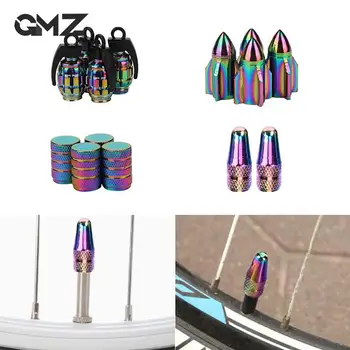 2tk Rainbow Värvi Jalgratta Ventiili Kork, Alumiiniumist Rõhk Jalgratta Ventiili Korgid Tolmukaitse MTB Velje Rehvi Spindel Ventiili Korgid
