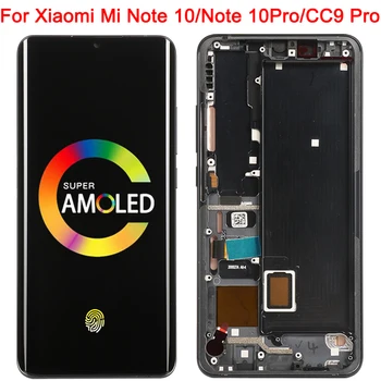 Algne Mi Lisa 10 Pro Ekraan Xiaomi Mi CC9 Pro LCD Raami Amoled Mi Note10 Lite M1910F4G Ekraan Puutetundlik Digitizer