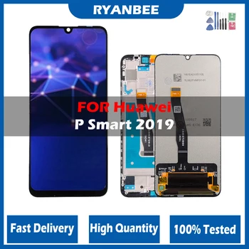 100% Testitud Huawei P Smart 2019 LCD Ekraan, millel on Puutetundlik Digitizer paigaldus Raami P smart 2019 Remont Osa
