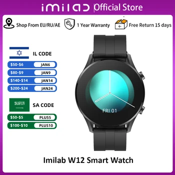 IMILAB W12 Smart Watch Mees Naine Smartwatch Fitness Tracker Puhkeoleku Südame Löögisageduse Monitor IP68 Sport Kellade ansambli Iphone Xiaomi