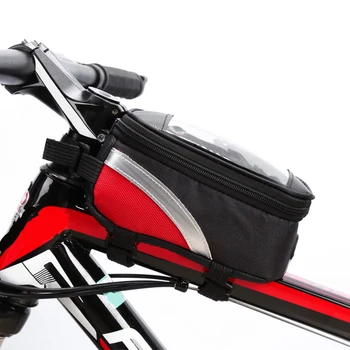 Veekindel Kott Jalgratta Raami Esiosa Ülemine Toru Kotid Jalgrattasõit Touch Telefoni Ekraani puhul Mobiiltelefoni MTB Moutain Road Bike Kott