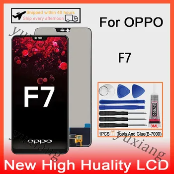 Algne LCD OPPO F7 CPH1819 CPH1821 1821 LCD Ekraan Puutetundlik Digitizer LCD With Frame Asendamine