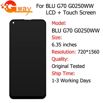 100% Originaal BLU G70 G0250WW LCD Ekraan ja Puutetundlik Digiziter Assamblee Blu G70 LCD Varuosad