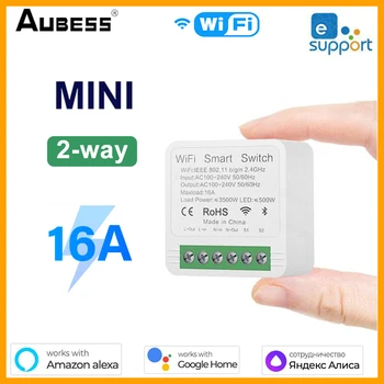 EWeLink Wifi 16A MINI Smart Switch DIY 2-way Kontrolli Mooduleid APP Traadita kaugjuhtimine Taimer Töötab Alexa Google Kodu