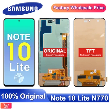 Algne Note10lite ekraaniga Samsung Galaxy Märkus 10 Lite Ekraani Asendamine SM-N770F,N770F/DS LCD Asendada,withFingerprint