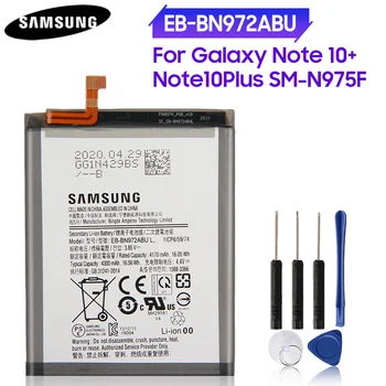 100% Originaal Aku EB-BN972ABU Samsung GALAXY Märkus 10+ Note10Plus Lisa 10 Note10+ Plus SM-N975F SM-N975DS 4300mAh