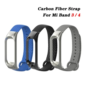 Sport Carbon Fiber Rihma Xiaomi Mi Band 4 Käepaela Asendamine Watch Band Metal Puhul Käevõru Mi Band 3-Tarvikud