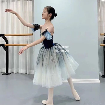 Laste condole vöö loor täiskasvanute ballett tulemuslikkuse riided pikk seelik vähe luikede tants litrid printsess kleit vormiriietuse kohta