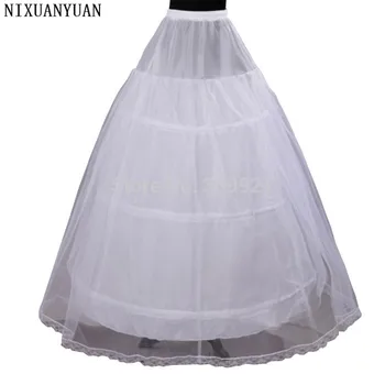 Tasuta kohaletoimetamine Kvaliteetne Valge 3 Kõvadele Petticoat Crinoline Tõsta Underskirt Pulm Kleit Occurence short gown Laos 2020