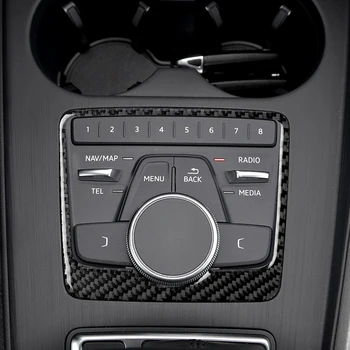 Süsinikkiust Audi A4 (B9 S4 RS4 2017 2018 2019 Auto Interjöör Mini LCD Ekraan Juhatuse Kleebis Teenetemärgi Sisekujundus Decal Stiil