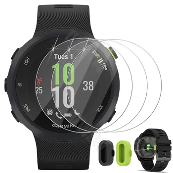 (3+2) Garmin Forerunner 45 45s Smart Watch (3tk) Karastatud Klaas Ekraani Kaitsekile & (2tk) Laadija Pordi Anti-Tolmu Pistiku Kaas