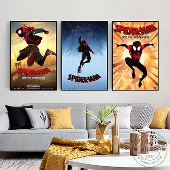 Disney Marvel Spiderman Arvesse Spider Salm Filme Print Lõuend Maalid Spiderman Superheros Plakat Tuba Kodu Kaunistamiseks
