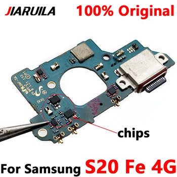 5tk Samsung S20 Fe 4G Originaal Uus Laadimine USB-Liidesesse Flex Kaabel Samsung S20 Fe laadimisalus Edendamine