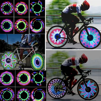 Jalgratas, Mootorratas, Bike Rehvi Rehvi Ratta Tuled 32 LED Flash Rääkis Valguse Lamp Väljas Jalgrattasõitu Värvikas Tuled