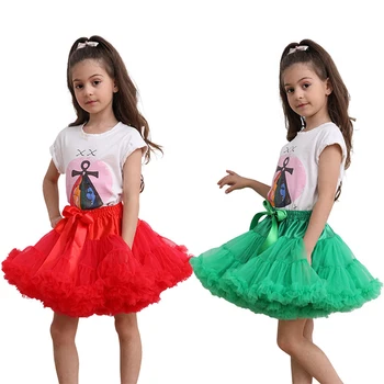 Mood Baby Tüdrukud, Lapsed Tutu Seelik Super Kohev Petticoat Printsess Ballett Tantsu Kiht Seelik Lapsed Chritsmas Halloween Riided Punane
