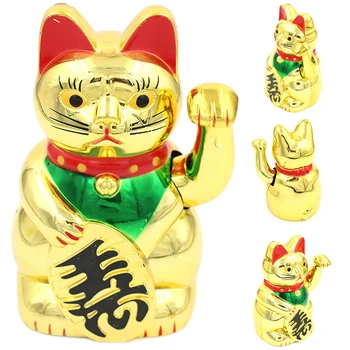 Hiina Õnnelik Kass Rikkus Viipab Kassi Kuld Viipab Käega Feng-Shui Õnnelik Maneki Neko Armas Kodu Decor Teretulnud Viipab Cat 6 Tolli
