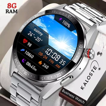 2022 Uus 8G RAM Mehed Smart Watch 454*454 Ekraanil kuvatakse Alati Kellaaeg Bluetooth Kõne Smartwatch Jaoks Mens Android TWS Kõrvaklapid