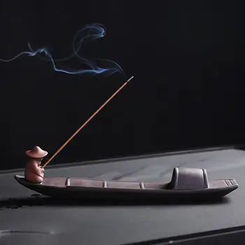 Unikaalne Kalapüügi Vana Mees, Keraamiline Viiruk Põleti Käsitsi Valmistatud Jaapani Stiilis Viiruk Pulgad Omanik Ideaalne Kodu Kujundusest Ja Värske Õhk