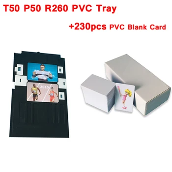 1 Sahtel kaardi Epson T50 T60 P50 R260 R270 R280 R290 Sahtel Kaardi tindiprinteri PVC ID-Kaardi sahtel + 230PCS PVC Tühi Valge Kaart