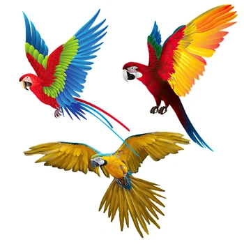 Kolm Ratels QD172 Peen käsitsi maalitud värvi Papagoi kodu kaunistamiseks wc Decal