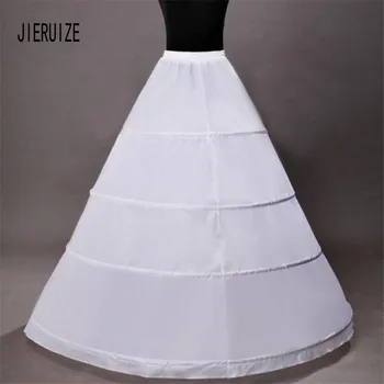 JIERUIZE Odav 4 Kõvadele Petticoat Pulm Pikk Tõsta Crinoline Pruudi Underskirt Jaoks Pulm Kleidid