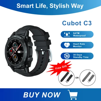 Cubot C3 SmartWatch Sport Südame Löögisagedus Puhkeolekus Jälgida 5ATM Veekindel Touch Fitness Tracker Smart Olge Mehed Naised Android ja IOS
