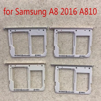 SIM Kaardi Adapter Samsung A8 2016 A810 Galaxy A810F A810S A810YZ Originaal Telefoni Korpus Uute Mikro-SD-Kaardi Salve pesast