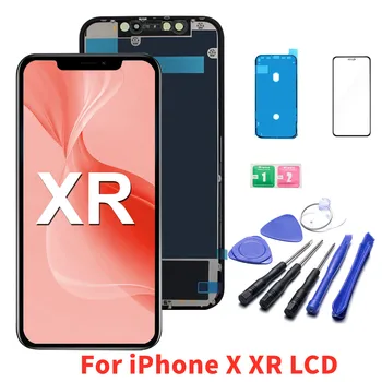 100% Testitud LCD iPhone X XS XR LCD Ekraan Puutetundlik Digitizer Assamblee iPhone xr Ekraani Veidi Värvilised Täpid
