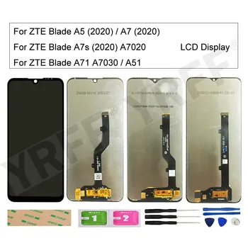 Näiteks ZTE Blade A71/A51/ A7S/A7 A5 2020 LCD Display+Touch Screen Digitizer Assamblee A7030 A7020 LCD Ekraanid Asendamine +Tööriistad