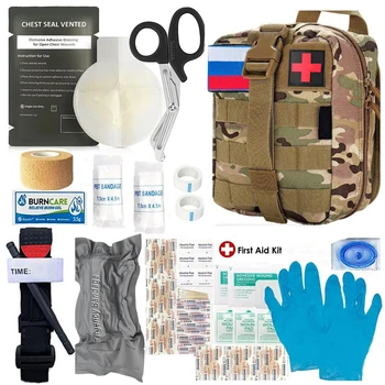 36Pcs Väljas Ellujäämise First Aid Kit Sõjalise Taktikalise Hemostatic Sidemega Rindkere Trauma Tihendi Survival Kit Katastroofi Meditsiini Komplekt