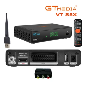 Algne GTmedia V7 HD S5X S2X DVB-S S2S2X VCM ACM multi-stream T2MI V7S HD GTMEDIA V7 S5X HD Satelliidi Vastuvõtja SET TOP BOX