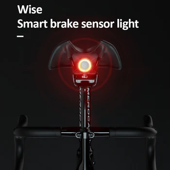 Bike Kerge Smart Sensor USB Laetav LED MTB Jalgratas Kerge Taillight 6 Režiimi alumiiniumisulamist Omanik Bike Tarvikud