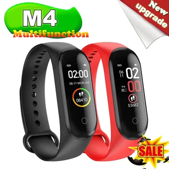 2022 uus-M4 Smart käepaela Kalorite pedometer Töötab Fitness tracker Meeste ja naiste sport mood smart watch PK Y68 M5 M6 M3