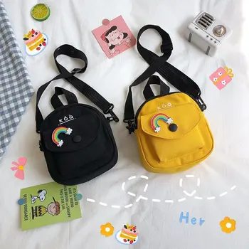 Uus Stiil Messenger Bag Mood Juhuslik Väike Lõuend Kott Korea Versiooni Armas Tüdruk Kopsakas Di Väike Kott