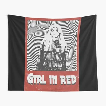 Tüdruk Punane Retro Vaip, Värvitud, Trükitud Matt Kodus Elavate Kaunistamiseks Ilus Tuba Decor Tekk Bedspread Seina Reisi