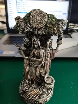 16cm Vaik Kuju Kreeka Religioon Keldi Triple Jumalanna ja Skulptuur Figuriin Lootust, Au Saagi Kodus Töölaua Kaunistus
