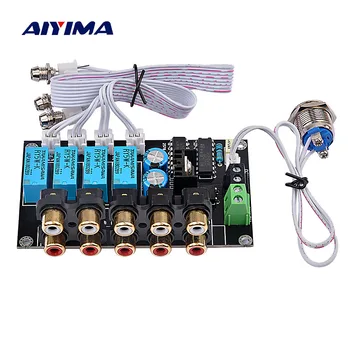 AIYIMA Stereo Võimendi Neli Viis HIFI DC AC Audio Switch Juhatuse Relee Kontrolli Valige Võimendid Amplificador DIY kodukino
