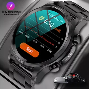 1.39 tolline Veresuhkru Smart watch Mehed EKG-südame löögisageduse muutlikkust vererõhku, Keha Temperatuuri Tervise Järelevalve Uut Kella Naine smartwatch+Kast