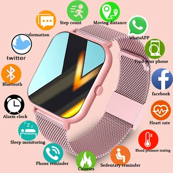 Uus Bluetooth-Kõnele Vastamine Smart Watch Naiste Dial Kõne Fitness Tracker IP67, Veekindel Smartwatch jaoks Xiaomi Vaadata mehed naised +Kast
