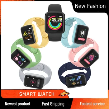 2022 Odav Y68 Veekindel Bluetooth Smart Watch Mehed Naised Fitness Tracker Sport Vaadata vererõhk Smartwatch Android ja IOS