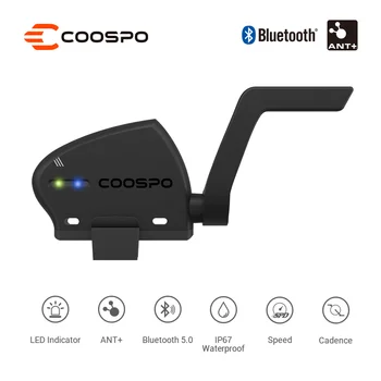 CooSpo BK805 Jalgratta Kiiruse & Väntamissageduse Andur Traadita Veekindel Bluetooth ja ANT+ Ratas Jalgrattasõit, Osad Zwif Wahoo Garmin