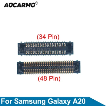 Aocarmo 2tk Samsung Galaxy A20 A205F 34Pin Ekraaniga LCD FPC Pistik Emaplaadi USB-Laadimine PCB-Flex Pistik 48Pin Remont